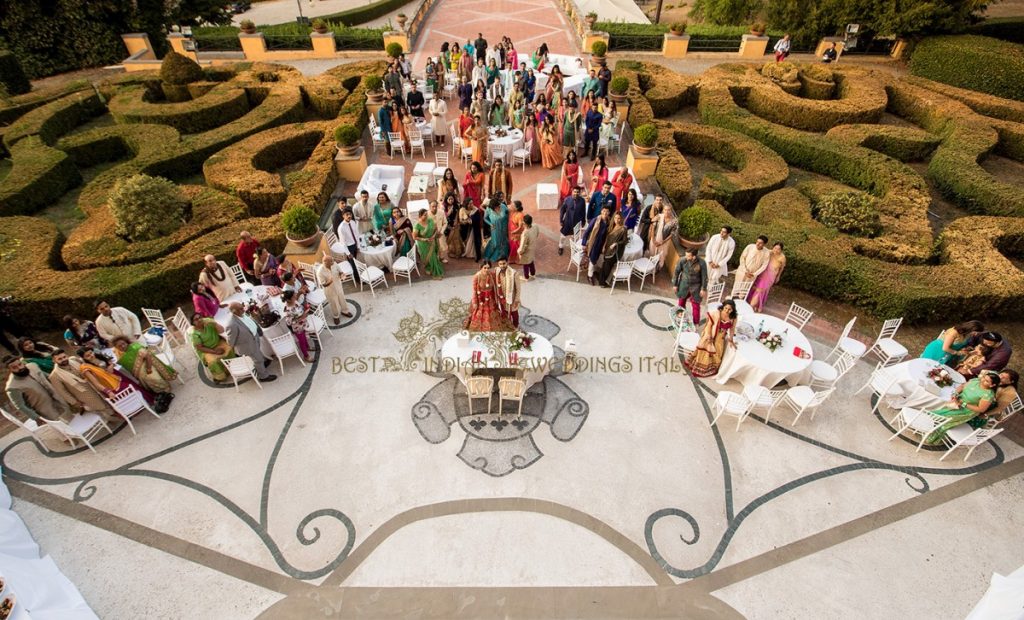 indian wedding in tuscany wedding reception 1024x620 - Gorgeous 3-day Indian Wedding celebrations in a Tuscan Villa