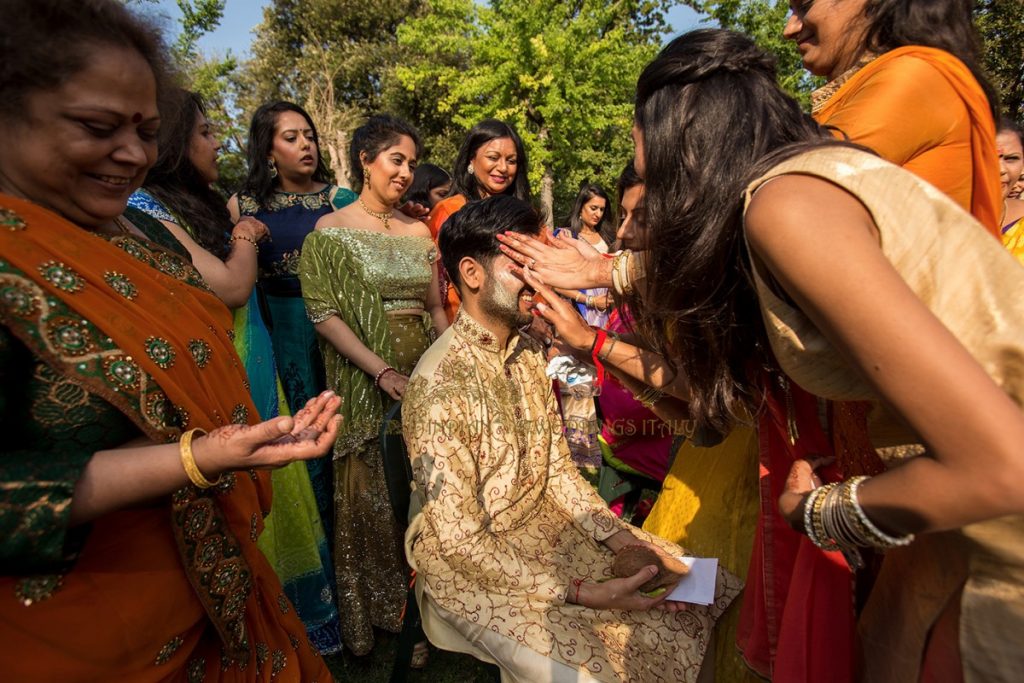 pithi pre wedding ceremony for indian couple in italy 1024x683 - Hindu pre-wedding events in a Majestic villa in Tuscany