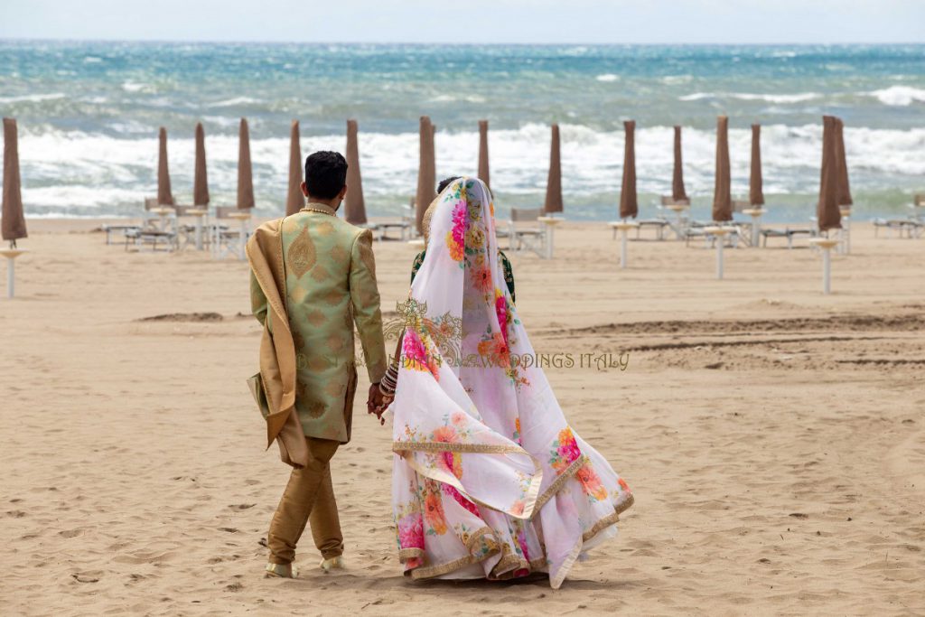 hindu beach wedding italy 1024x683 - Romantic Indian beach wedding in Paestum, Italy