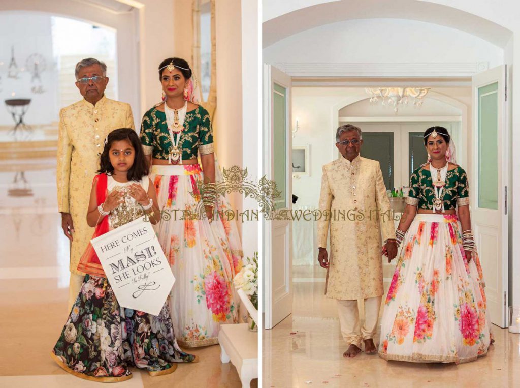 hindu wedding italy bride 1024x763 - Romantic Indian beach wedding in Paestum, Italy