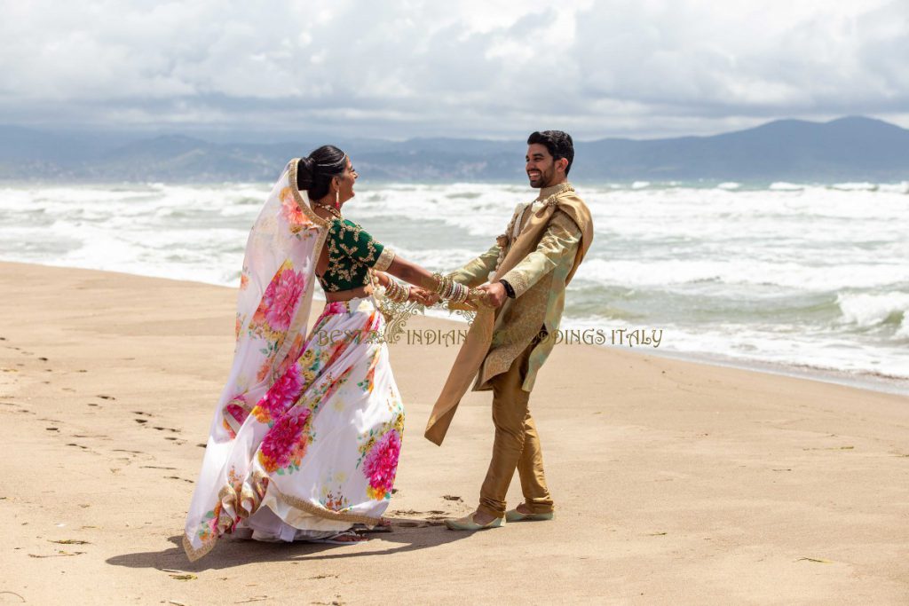 romantic hindu beach wedding italy 1024x683 - Romantic Indian beach wedding in Paestum, Italy