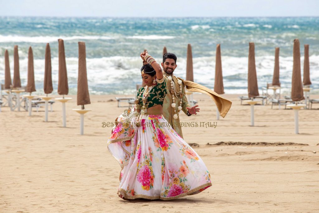 romantic indian beach wedding italy 1024x683 - Romantic Indian beach wedding in Paestum, Italy