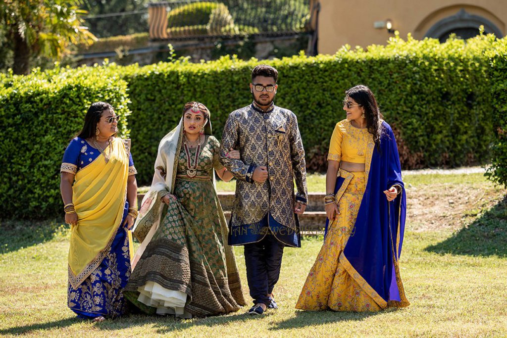 hindu wedding in Tuscany 14 1024x683 - Intimate Hindu wedding in Italy in white and green