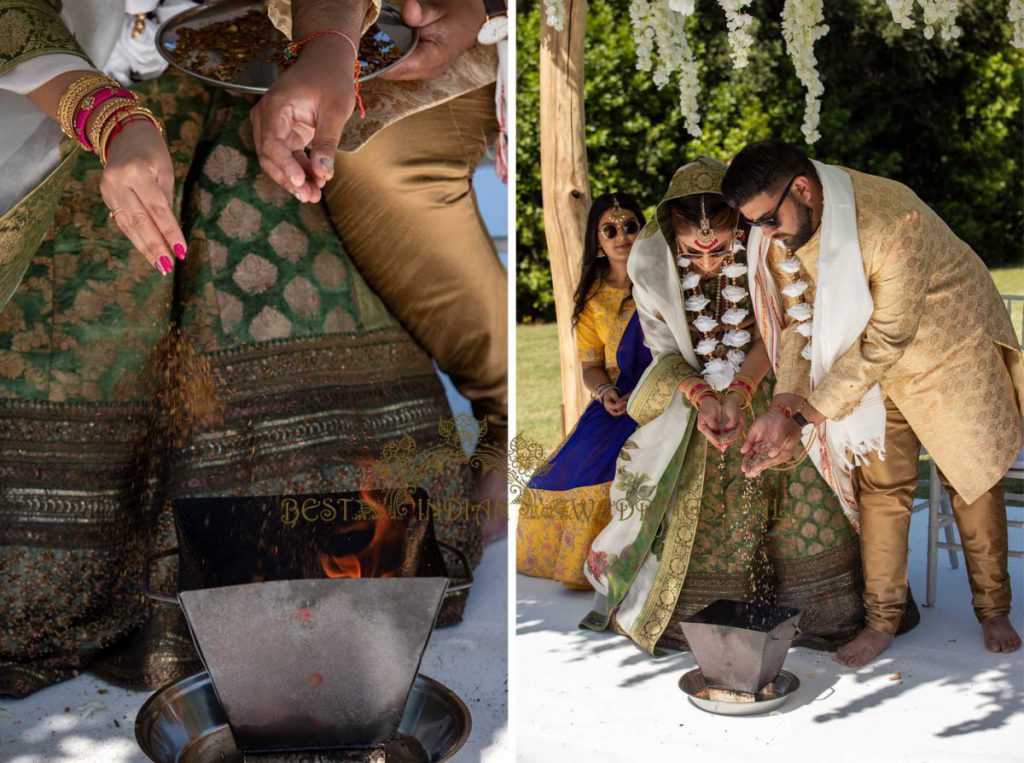 hindu wedding in Tuscany 19 1024x763 - Intimate Hindu wedding in Italy in white and green