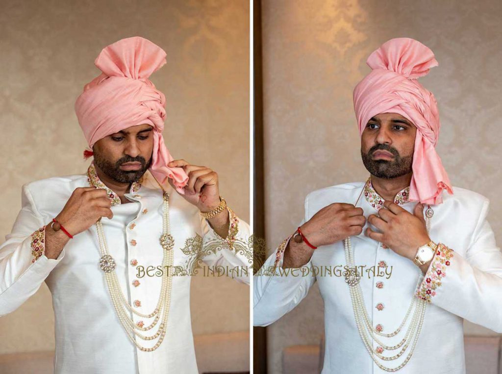 Indian wedding in Italy groom getting ready 1024x763 - High level Hindu wedding in Tuscany