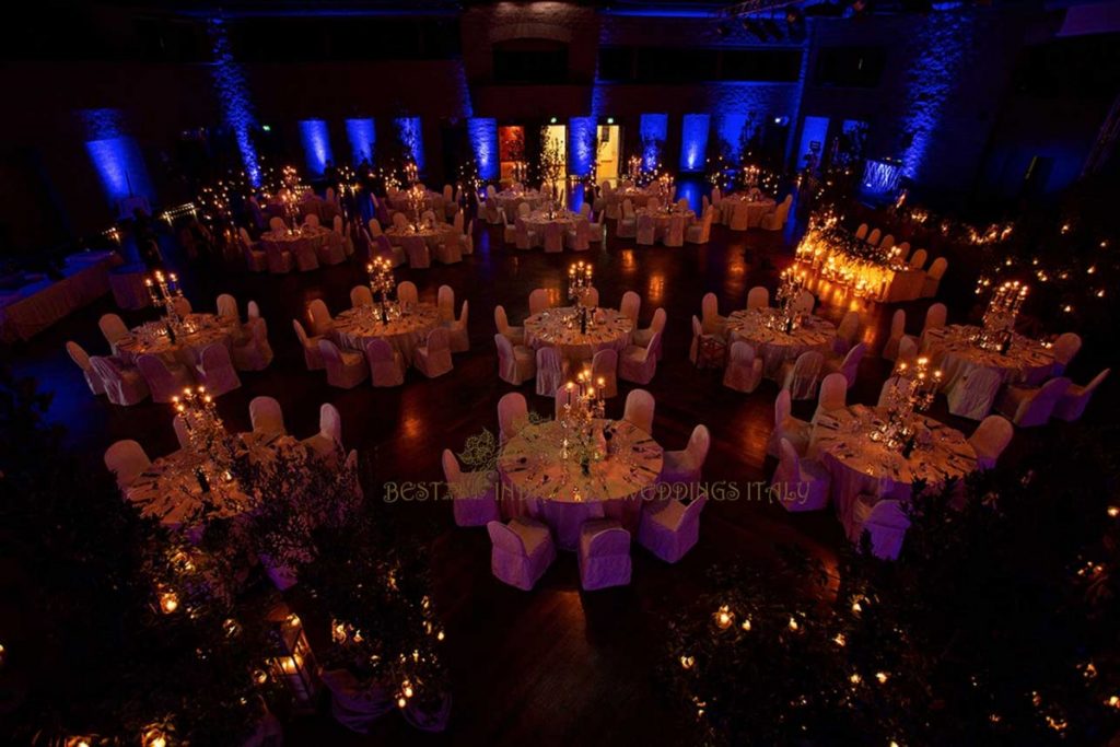 civil wedding italy reception light decor 1024x683 - Glamorous civil wedding in a classy resort in Tuscany