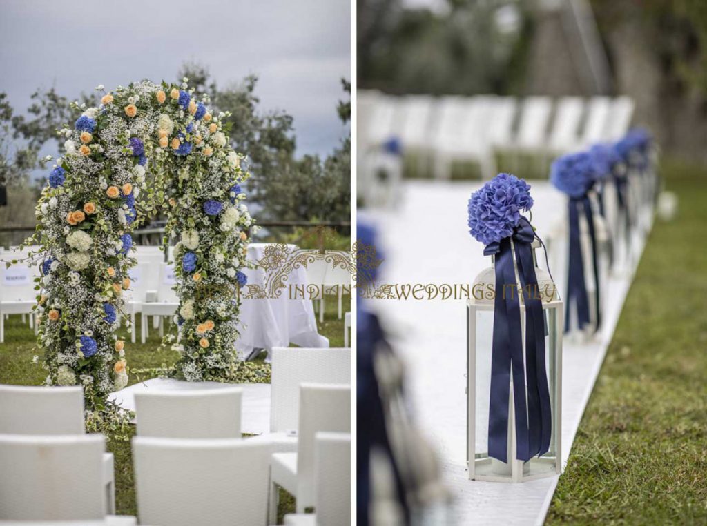 civil wedding tuscany floral setup 1024x763 - Glamorous civil wedding in a classy resort in Tuscany