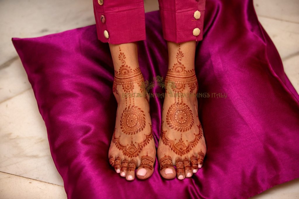 bridal mehendi design 1024x683 - Pre-wedding Hindu functions in Tuscany, Italy