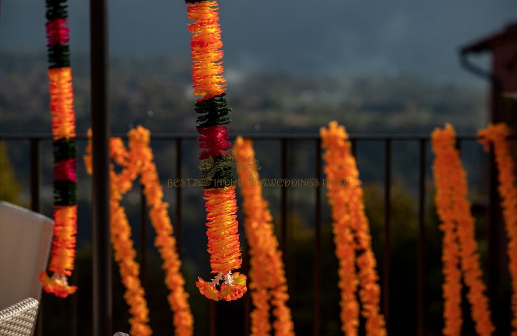 haldi setup for indian prewedding celebration 1024x665 - Pre-wedding Hindu functions in Tuscany, Italy