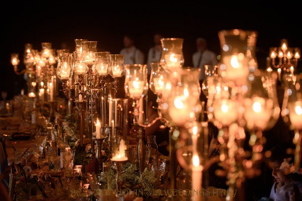 candles for the luxury indian wedding in italy 1024x684 - Luxury Indian wedding on the lake in Italy