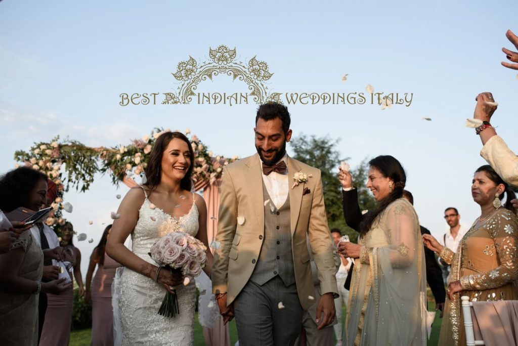 happy sikh couple after their civil wedding in italy 1024x684 - Luxury Indian wedding on the lake in Italy