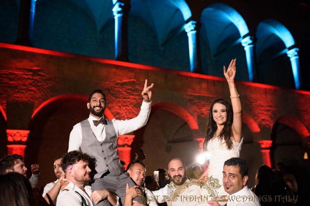 indian bride and groom at their castle wedding in italy 1024x683 - Luxury Indian wedding on the lake in Italy