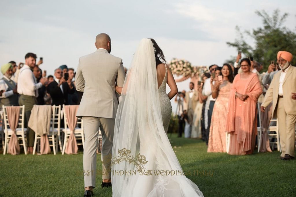 indian bride at her white dress wedding in italy 1024x684 - Luxury Indian wedding on the lake in Italy