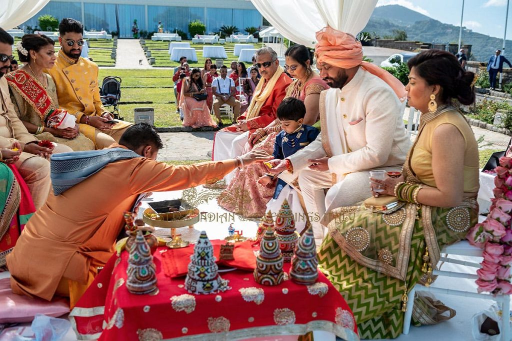 hindu Mandap ceremony in sorrento 1024x681 - Breathtaking seaview wedding in Sorrento