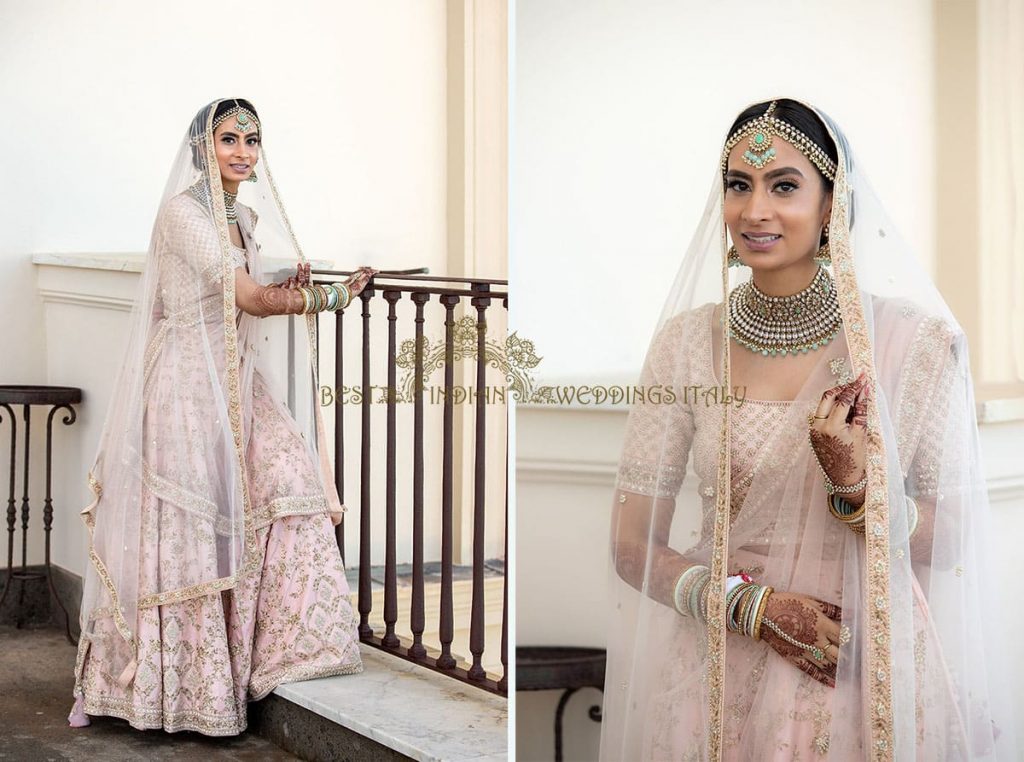 hindu bride before wedding ceremony in sorrento 1024x762 - Breathtaking seaview wedding in Sorrento