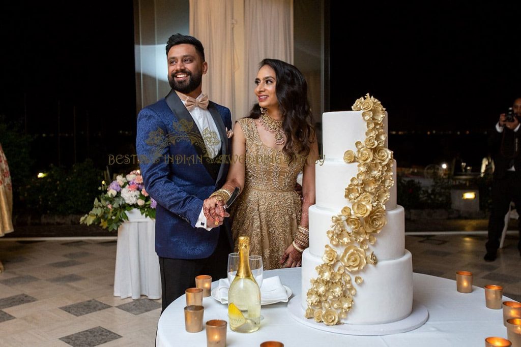 wedding cake for indian reception dinner in italy 1024x683 - Breathtaking seaview wedding in Sorrento