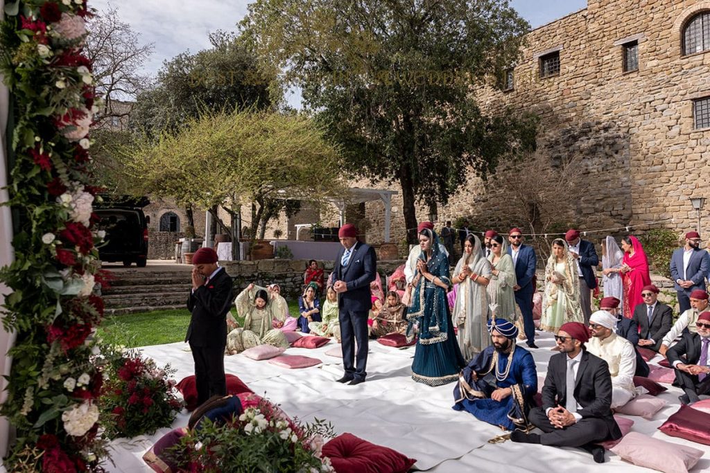 anand karaj italy 1024x683 - Fairy Tale Sikh wedding in an Italian castle in Umbria