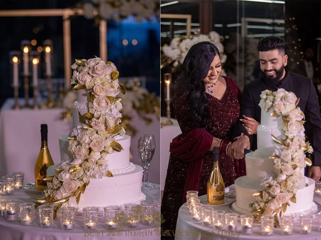 cake cutting castle italy 1024x767 - Fairy Tale Sikh wedding in an Italian castle in Umbria