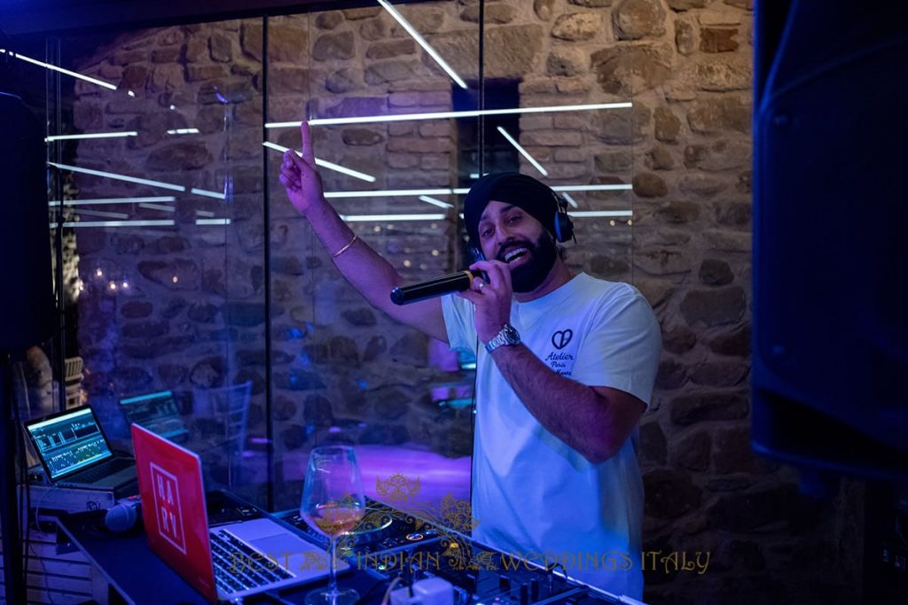 indian dj italy 1024x683 - Fairy Tale Sikh wedding in an Italian castle in Umbria