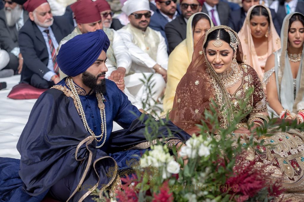 sikh bride and groom at their destination wedding 1024x683 - Fairy Tale Sikh wedding in an Italian castle in Umbria