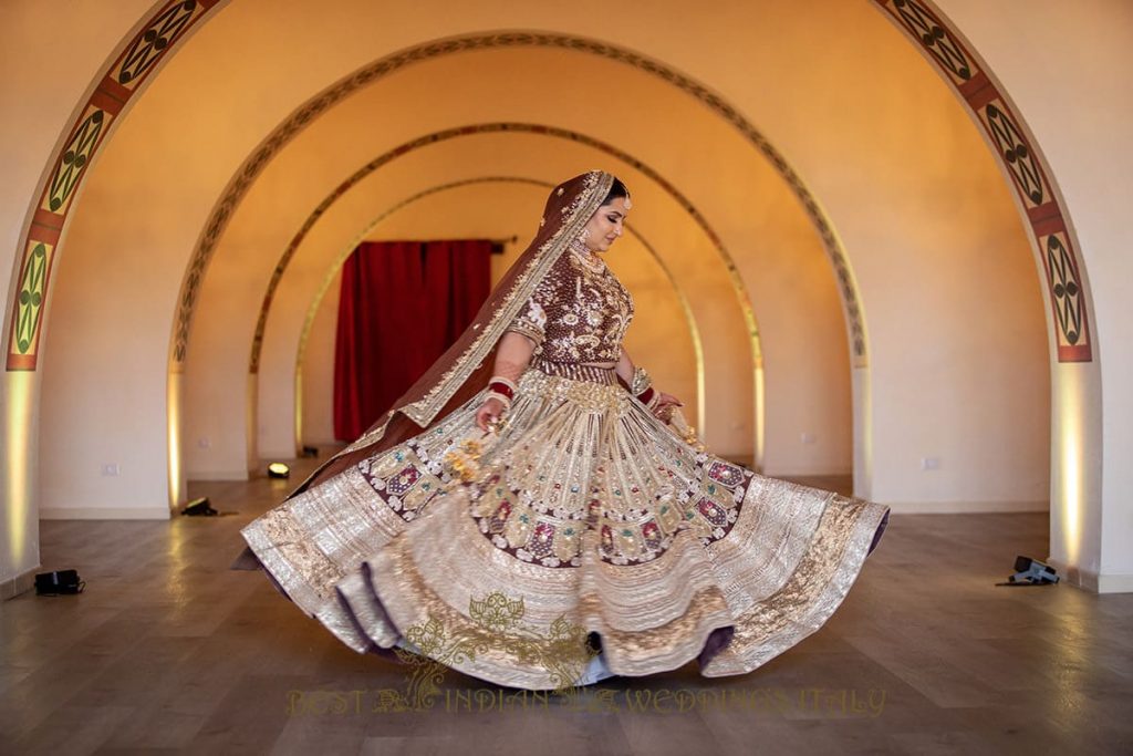 stunning bridal lehenga 1024x683 - Fairy Tale Sikh wedding in an Italian castle in Umbria