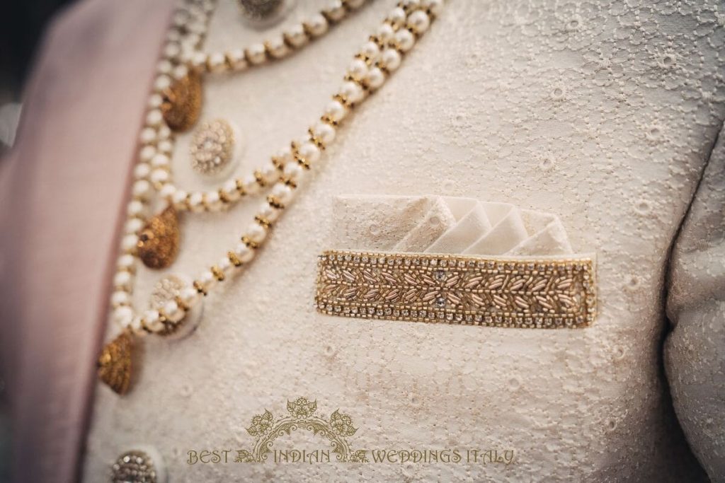 details of indian wedding outfit 1024x683 - Beautiful seaside Indian wedding in Southern Italy