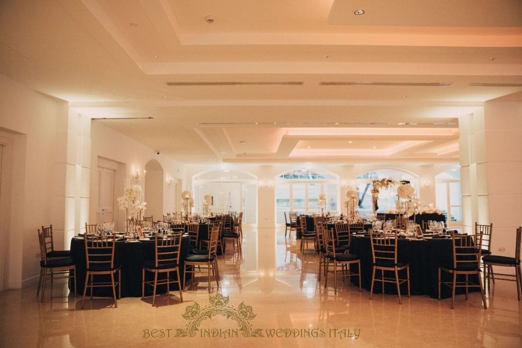 wedding reception setup 1024x683 - Beautiful seaside Indian wedding in Southern Italy