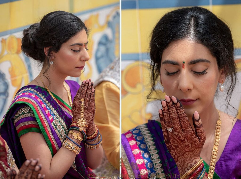 beautiful indian bride at one of her pre wedding events in italy 1024x762 - Hindu pre-wedding events on the Sorrento coast