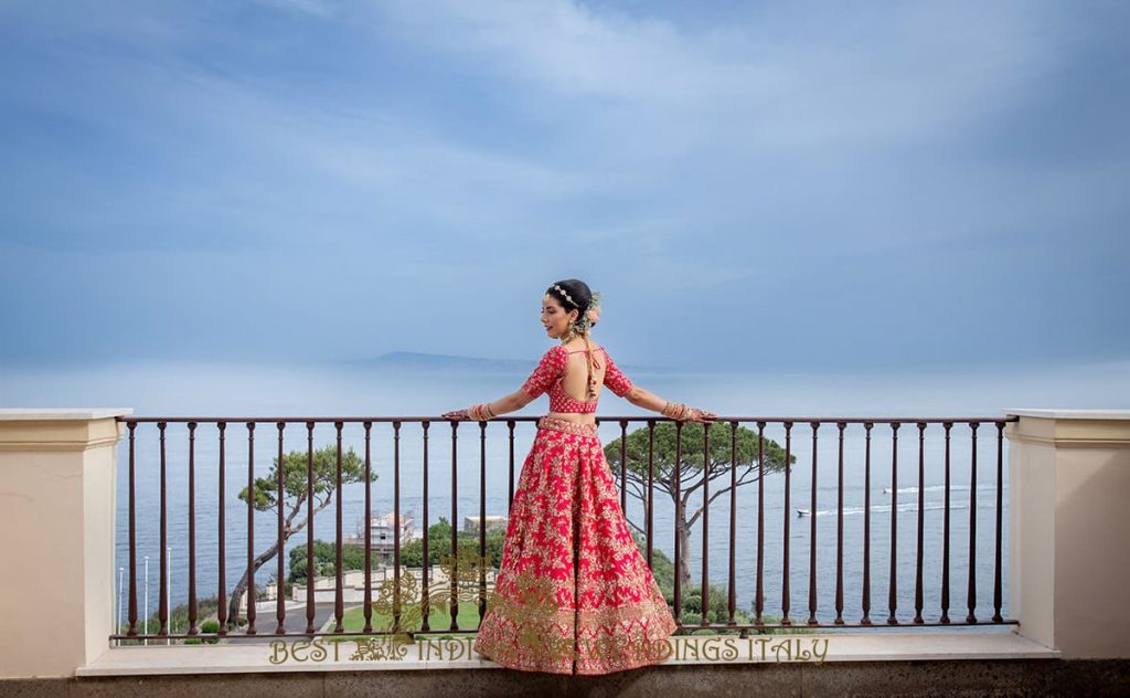 hindu bride getting married on the amalfi coast 1024x632 - Tamil and Gujarati Hindu wedding on the Amalfi coast