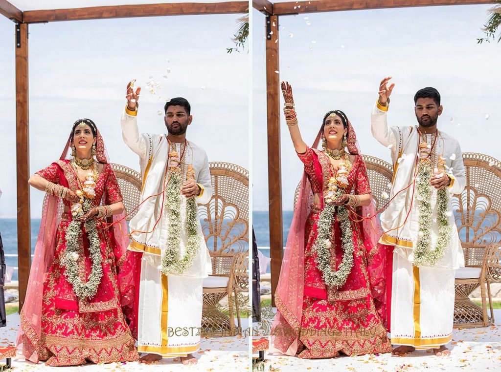 hindu flower wedding garland italy 1024x762 - Tamil and Gujarati Hindu wedding on the Amalfi coast