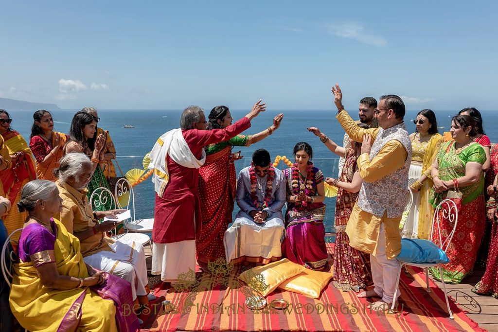 indian pre wedding events with sea view in italy 1024x683 - Hindu pre-wedding events on the Sorrento coast