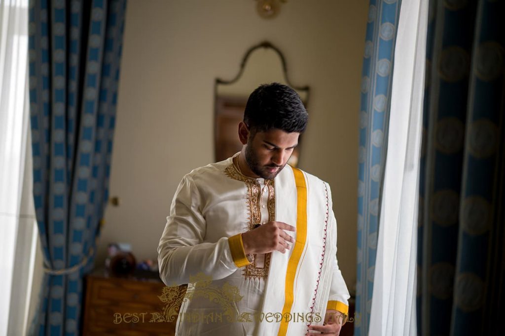 tamil groom getting married in italy 1024x680 - Tamil and Gujarati Hindu wedding on the Amalfi coast