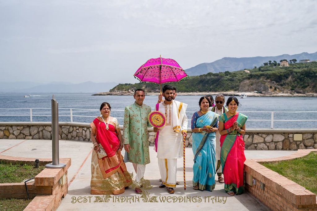 tamil wedding ceremony in italy 1024x680 - Tamil and Gujarati Hindu wedding on the Amalfi coast