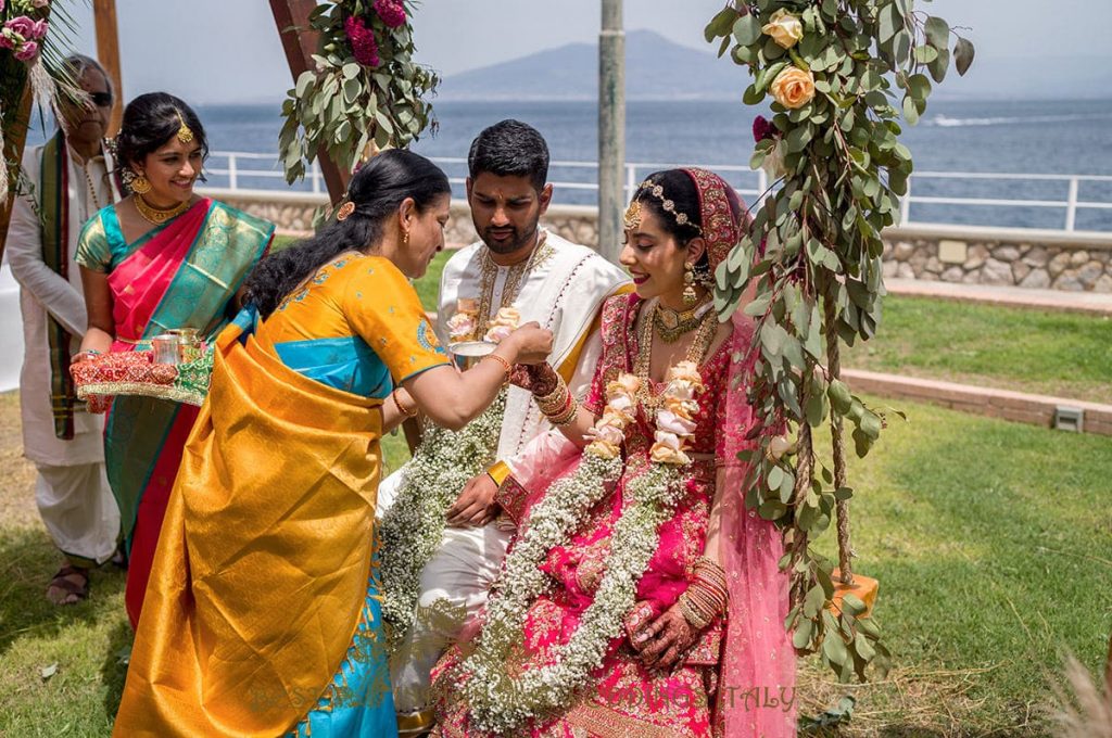 tamil wedding rituals in italy 1024x680 - Tamil and Gujarati Hindu wedding on the Amalfi coast