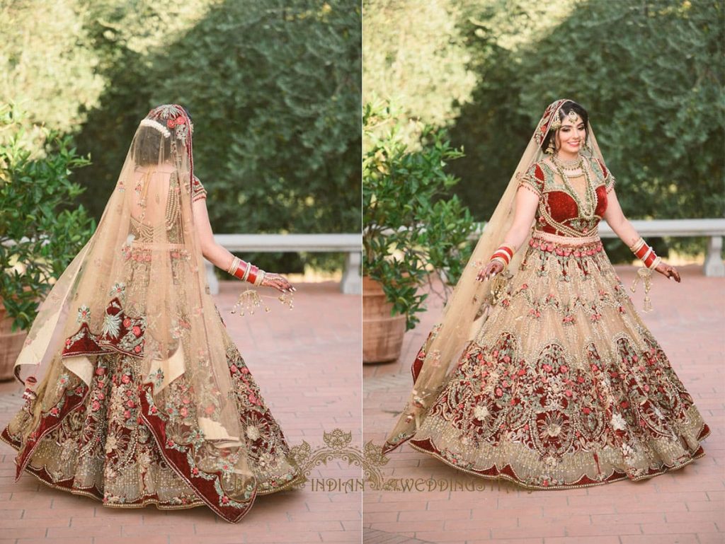 gorgeous indian wedding lehenga italy 1024x769 - Classy Sikh wedding in an elegant Villa in Tuscany