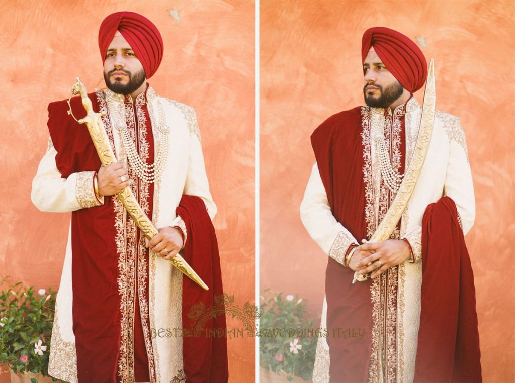 handsome sikh groom in italy 1024x762 - Classy Sikh wedding in an elegant Villa in Tuscany