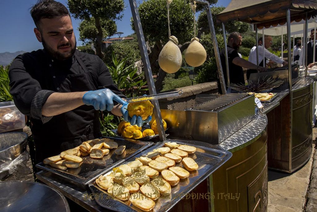 italian food live cooking amalfi coast 1024x683 - Lemon themed civil wedding and reception on the Amalfi coast