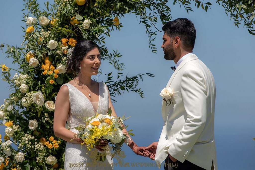 lemon theme wedding ceremony decor 1024x683 - Lemon themed civil wedding and reception on the Amalfi coast