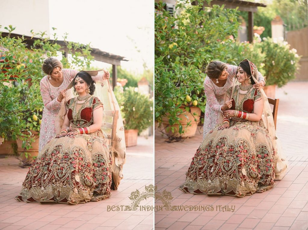 sikh bride before her wedding in tuscany 1024x766 - Classy Sikh wedding in an elegant Villa in Tuscany