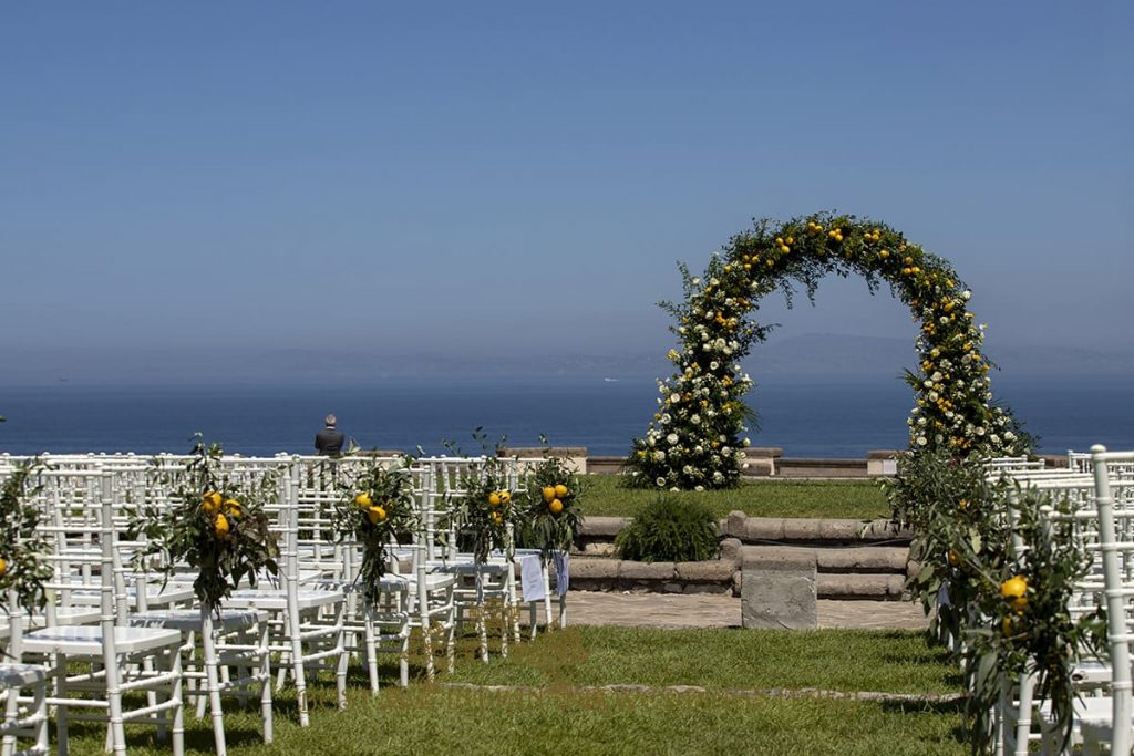 wedding ceremony setup amalfi coast 1024x683 - Lemon themed civil wedding and reception on the Amalfi coast