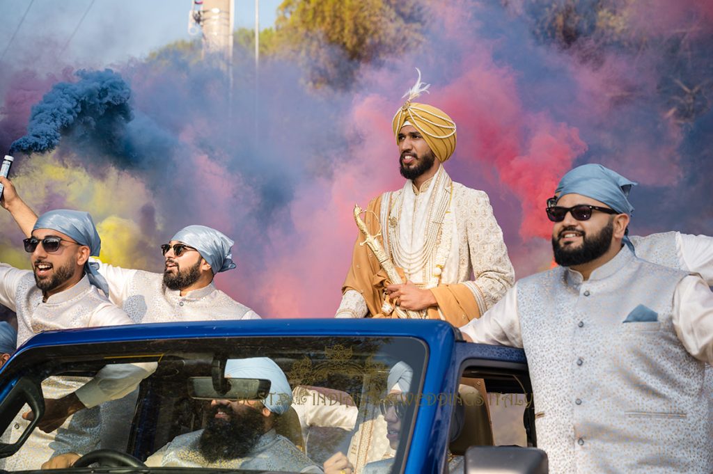 sikh groom baraat italy 1024x681 - Mystical Sikh wedding in the woods of the Amalfi coast