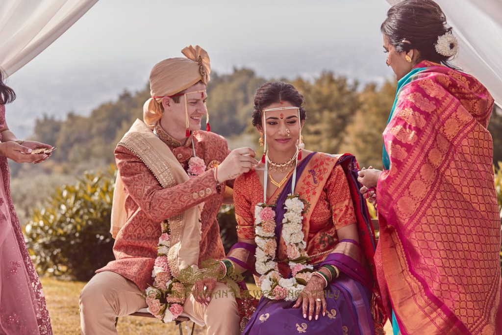 fusion indian american wedding italy 1024x683 - Fusion Marathi Hindu wedding in a panoramic Villa in Tuscany