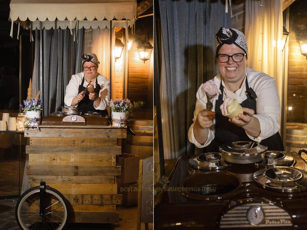 ice cream cart 1024x767 - Intimate civil wedding in Italy among the vineyards