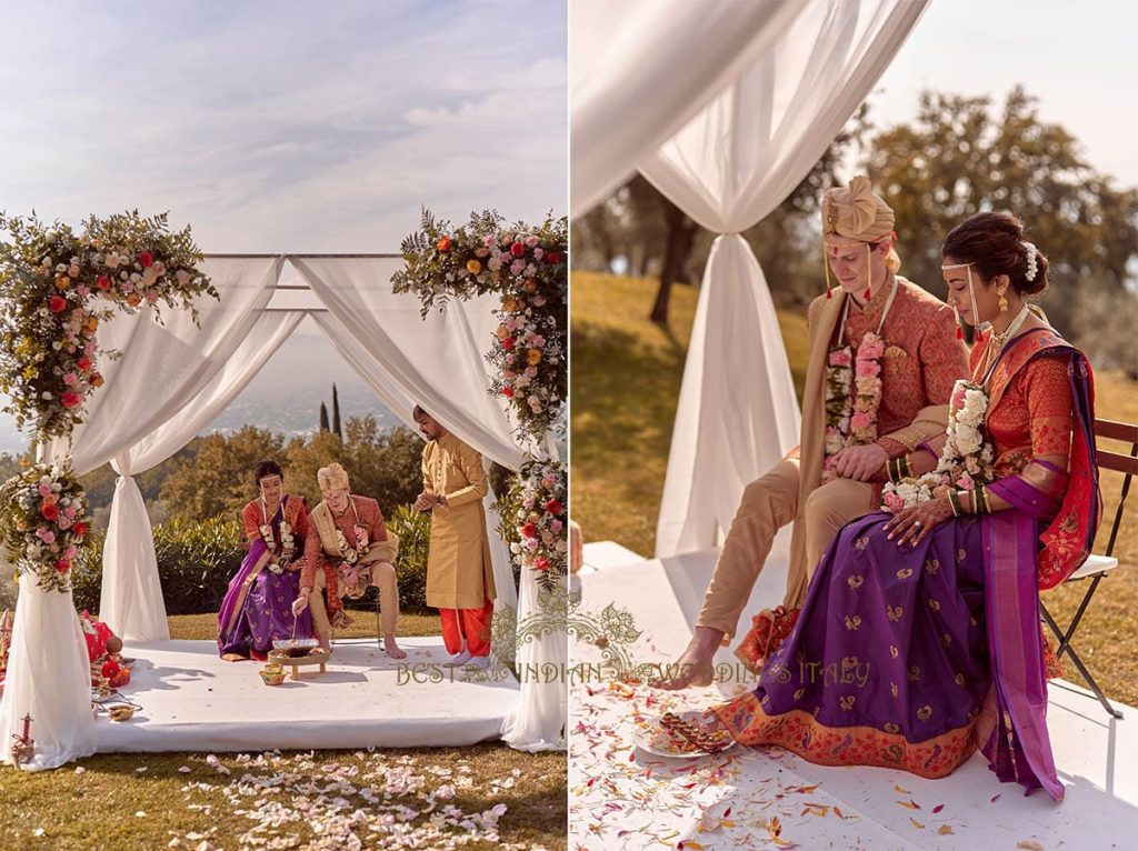 intimate hindu wedding tuscany 1024x766 - Fusion Marathi Hindu wedding in a panoramic Villa in Tuscany