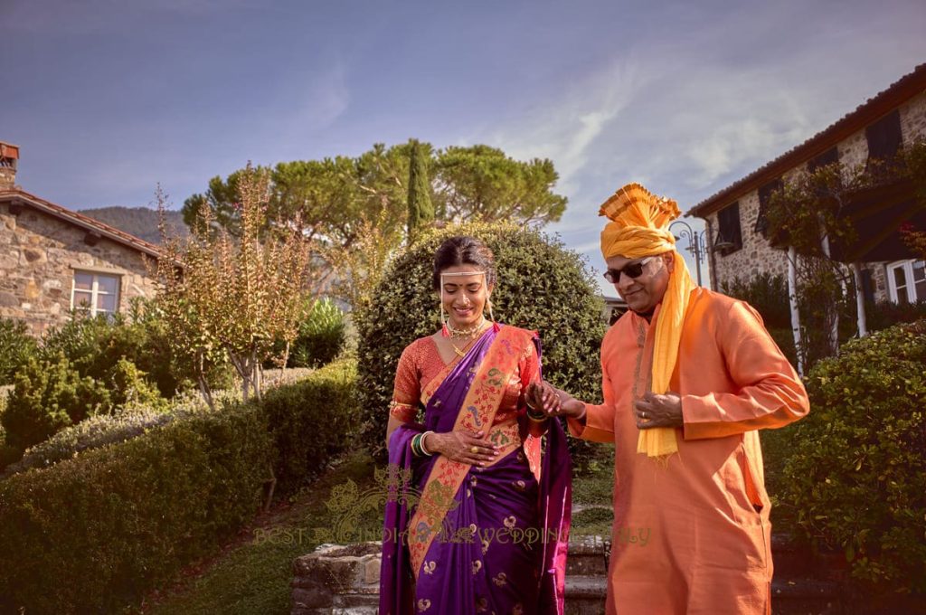 marathi hindu bride tuscany 1024x680 - Fusion Marathi Hindu wedding in a panoramic Villa in Tuscany