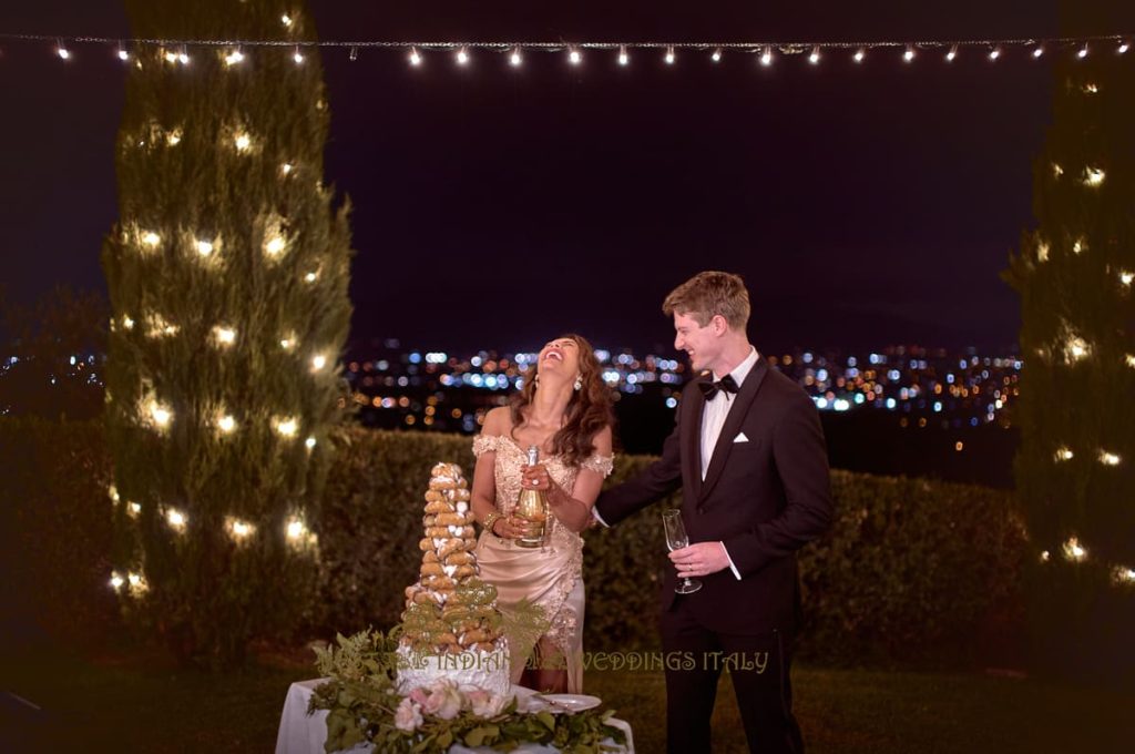 wedding toast italy 1024x680 - Fusion Marathi Hindu wedding in a panoramic Villa in Tuscany