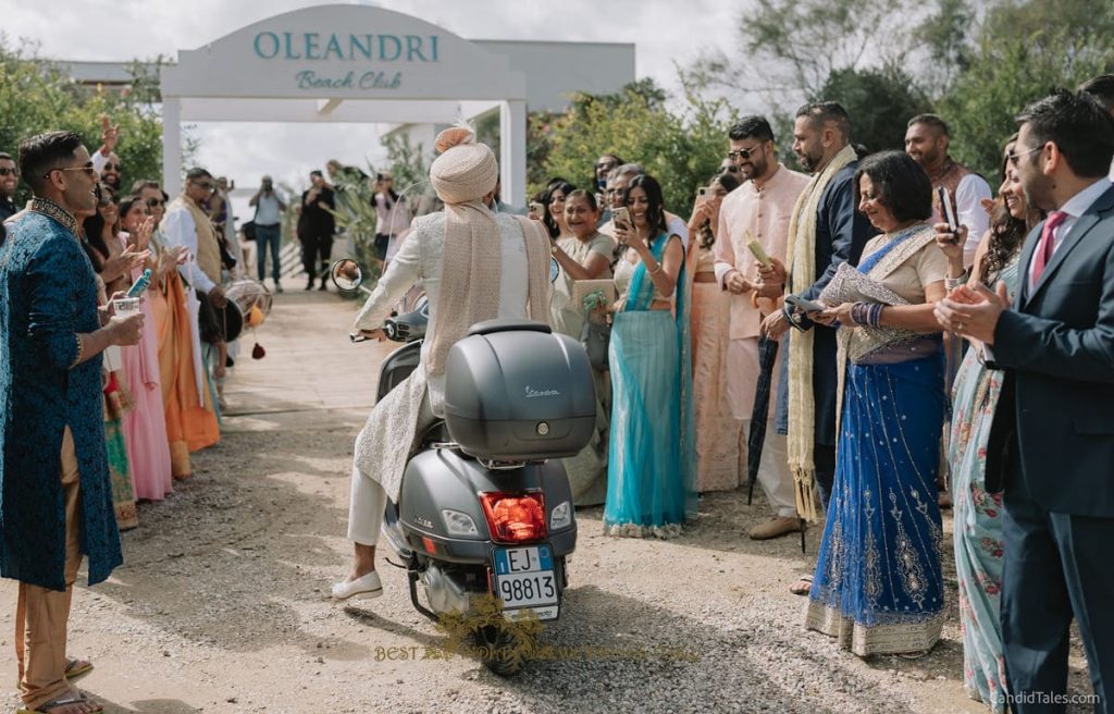 beach baraat italy 1024x656 - 4-days Indian beach wedding celebrations in Italy