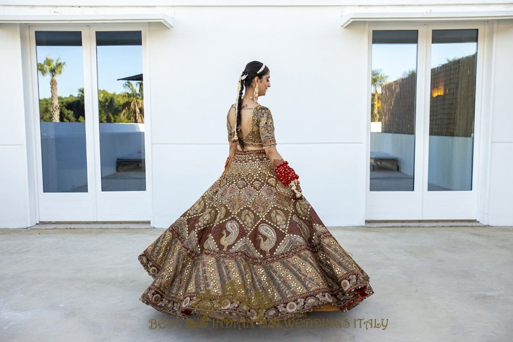 bridal lehenga italy 1024x683 - Outdoor Sikh wedding ceremony in Italy