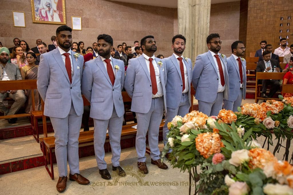 groomsmen tamil wedding 1024x683 - Tamil Catholic wedding in Italy