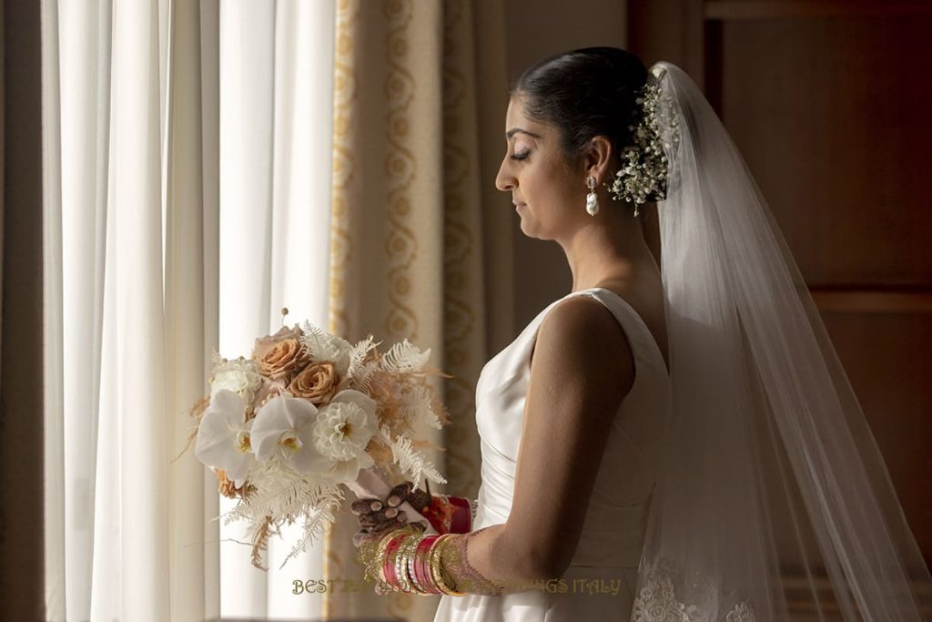 indian bride church wedding italy 1024x683 - Tamil Catholic wedding in Italy